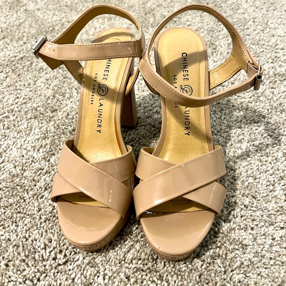 Glossy Nude Heels